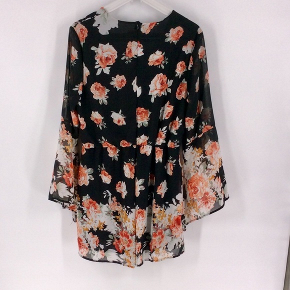 PerSun Floral Deep V Zip Long Sleeve Romper XL - Picture 8 of 13